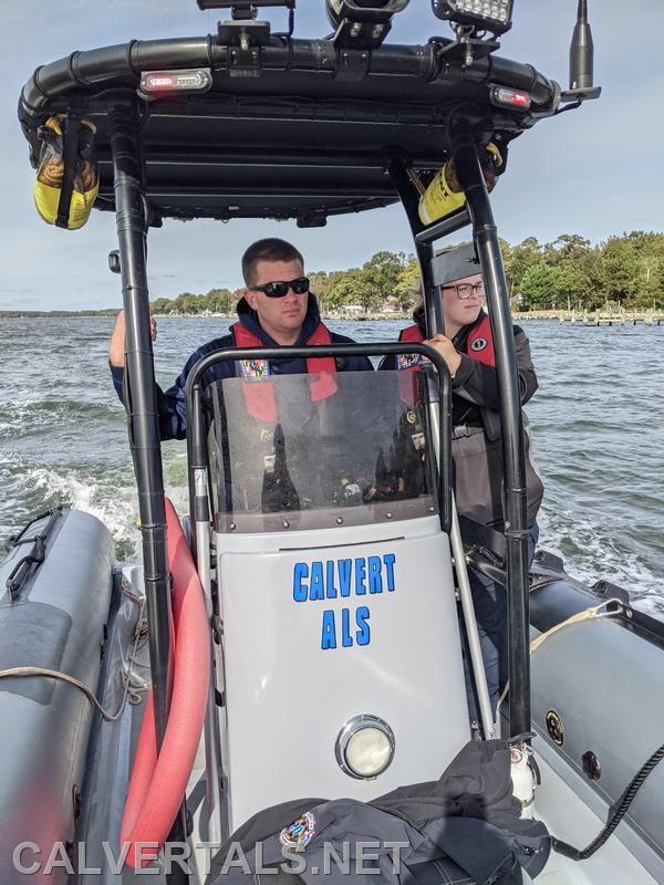 Chief 10B Stockton, operating Boat 10 and manning the Side Scan SONAR with Lt E. Richardson.