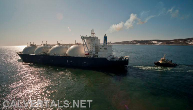 STOCK photo of LNG ship just like the one involved in the incident today.