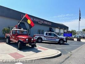 Medic 102 Parked in front of Somers Point Vol. Fire Company