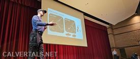 At Huntingtown High School, the mock crash was moved indoors due to weather. Asst. Chief McKeever explains what the initial scene would have looked like, the initial triage decisions, and EMS' ultimate role in treatment and transport.