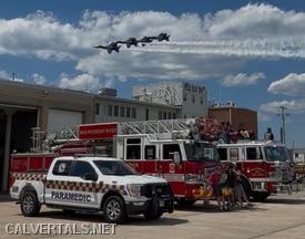 M102 standing by at the Pax Naval Air Station Fire Station 1.